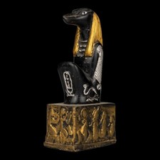 Rare Authentic Ancient Egyptian Antique Anubis God Stone Statue Figure BC picture