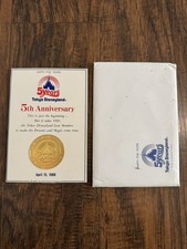  Tokyo Disneyland 5Th Anniversary Medal Cast Limited Edition picture