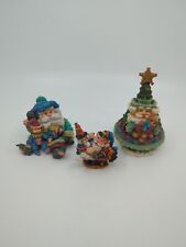 Crinkle Claus Lot Of 3 Bobbing Tree 1999 Elf Toy Maker 1998 Crinkle Cousin 1995 picture