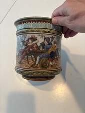 Antique Villeroy & Boch Mettlach #2169 Stoneware Cup Tavern Scene picture