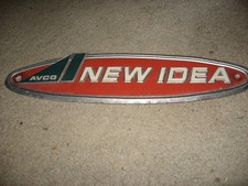 New Idea Vintage Farm Implement Emblem Plaque Aluminum Excellent picture