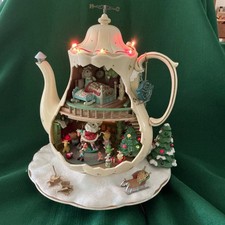 Enesco Holiday Bungalow Let It Snow Teapot Twas The Night Before Christmas 1993 picture