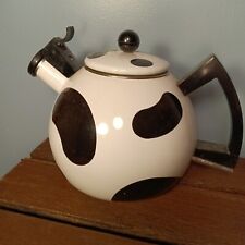 Vintage Copco Enameled Cow Print Tea Kettle With Lid picture