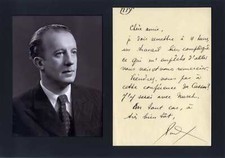 SURREALIST POET Paul Éluard autograph letter signed & mounted picture