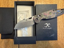 KANSEPT MODEL 6 CROSSBAR LOCK KNIFE 80S CARBON FIBER -K1022V3 picture