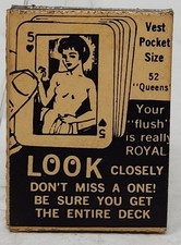 Vintage 1967 Federal Go Go Topless Mini Photo Playing Cards 13 Clubs Attached  picture