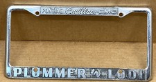 RARE 1980s PONTIAC/CADILLAC/GMC ( LODI CA.) PLUMMER IN LODI LICENSE PLATE FRAME picture