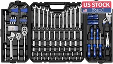 US Stock Prostormer 240 Piece Mechanics Tool Set Socket Wrench SAE Metric picture