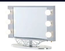 Vanity Girl Hollywood Vanity Mirror With Bulbs Silver Metal picture