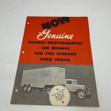 1935 Bendix Westinghouse Air Brakes Ford Truck Sales Brochure Vintage Original picture