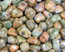 1 lb Rhyolite Tumbled Stones: 'A' Grade Rainforest Jasper Crystals Bulk Lot picture