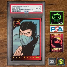 1994 Classic Mortal Kombat I - Card #6 Sub-Zero - PSA 8 NM-MT Rookie RC picture