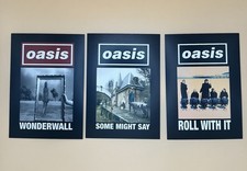 Oasis Band Postcards Set-Wonderwall-Some Might Say-Roll with It picture