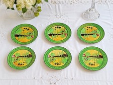 1920s St Augustine Ware Ye Olde English Welsh Rabbit Plates Set of 6 Rare picture