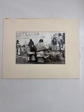 intage Black and White Photo Mexican Market Scene Mounted Fine Art picture