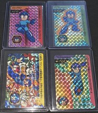Rockman MegaMan Carddass No.1, No.2, No. 3, No.86 Prism Holo Card 1992 Japan HP picture