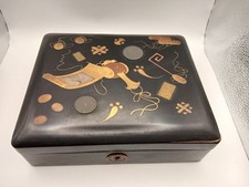 antique Japanese souvenir lacquer box early 1900's Meiji period Kanai style picture