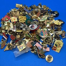 Bulk Lot of 178 Vintage Lapel Pins Enamel Hat Tie Tac Assorted Mixed Collection picture