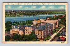 Trenton NJ-New Jersey State Capitol Delaware River Bridge c1941 Vintage Postcard picture