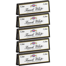 Job French White 1 1/4 Cigarette Papers 1.25 Rolling Paper 78mm (5 Booklets) picture