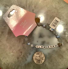 Disney Little Words Project Winnie the Pooh “SLOW DOWN” Eeyore Bracelet Sz M/L picture