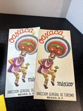 2 Vintage OAXACA MEXICO Tourism Brochures - 1950s picture