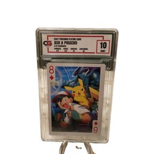 2007 Pokemon Playing Card 8 Of Diamonds Ash & Pikachu CG 10 picture