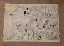 Original Edwina Dumm Tippie Comic Strip Art Sunday Page 1950 Female Cartoonist picture