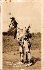 Ponca Indian Dancer 101 Ranch Vince Dillon Fairfax RPPC Postcard Unposted AZO picture