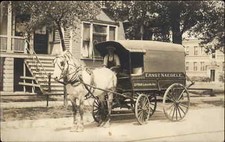 Chicago IL Delivery Wagon Horse Drawn Lincoln Av E Naegele c1910 Real Photo RPPC picture