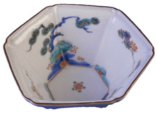 Antique 17thC Japanese Porcelain Arita Kakiemon Hexagonal Bowl Dish Japan #2 picture