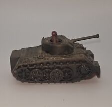Antique Miniature Army Tank - Bronze Die-Cast Metal Collectible Pencil Sharpener picture