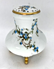  Hat Pin Porcelain Holder Laundry Shaker Potpourri Gold Rim floral picture