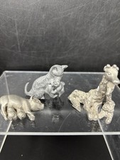 vintage pewter figurines Lot Of 3  picture