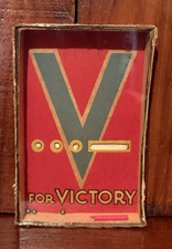 Antique 1940's WWll Wartime Victory Dexterity Handheld Puzzle Game Toy AAFA picture
