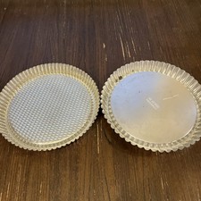 Vtg Dr. Oetker Fluted Tart Pie Pan Germany Scalloped Edge Metal Lot 10