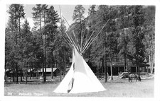 G65/ Native American Indian RPPC Postcard c1940 Pahaska Tepee Buffalo Bill1 picture