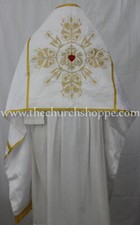 White Humeral Veil with IHS embroidery,voile huméral,velo omerale picture