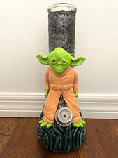 12.5” Premium Glass Water Pipe Beaker Thick Art Yoda Star Wars 14mm picture
