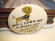 Circa 1950s Old German Pocket Mirror, Queen City Brewing, Cumberland, MD picture