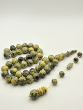 MISBAHA Sandalos  41 BEADS , 12 mm  مسباح مسبحة مسكي سندلس اصفر عرق اسود picture
