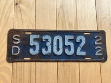 1922 South Dakota License Plate picture