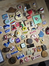 Approx 50 Vintage Refrigerator Magnets Lot College Football Sports Novelty 1980s picture
