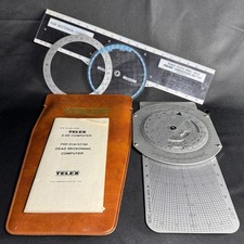 Vintage Telex E-6B Dead Reckoning Computer & Warner Plotter FDF-10 picture