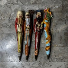 2001 Crafted Chinese Folklore Novelty Pens Lot Of 4 picture