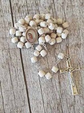 Stone Medjugorje Apparition Hill Rosary Handmade +Holy Gift Card picture