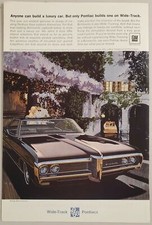1968 Print Ad Pontiac Bonneville Wide-Track Cars Boat in Canal picture