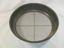 Vtg. Primitive Round Metal Mesh Sieve, Sifter, Strainer Kitchen Tool picture