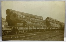 1912 Rppc Monroe Washington Logging Railroad A Few Big Sticks Postcard picture