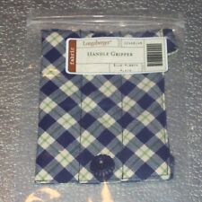 Longaberger Blue Ribbon Plaid HANDLE GRIPPER Button-Style ~USA~ New Ships FREE picture